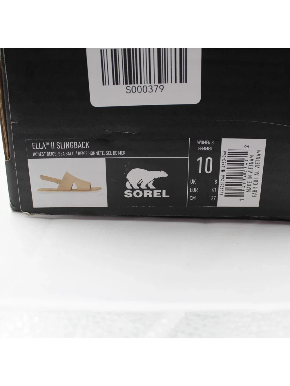 Sorel Women's Size 10 Ella II Slingback Sandals - Honest Beige/Sea Salt